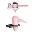 Wall Mount 2-in-1 Hair Dryer & Bathroom Shelf (White) - 2