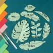 Blackish Green Paper-cut Leaf Ornaments for Photography Props - 3