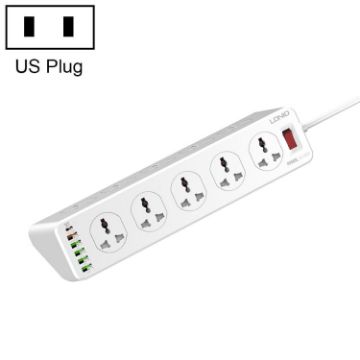 LDNIO SC10610 30W Multifunctional Fast Charging Socket, US Plug - 1