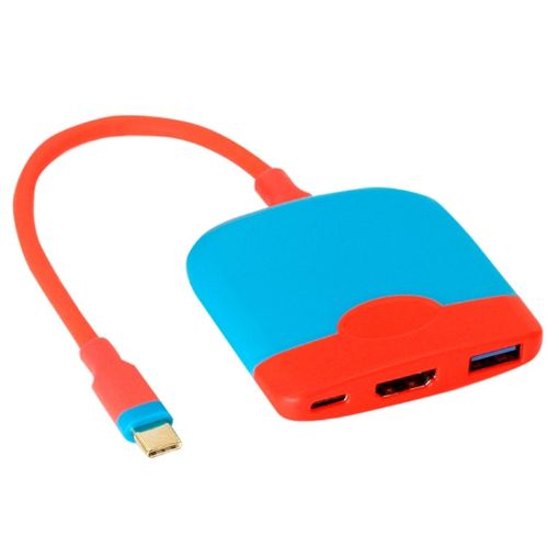 H0231 Portable Expansion Dock for Mobile/Nintendo Switch (Red Blue) - 1