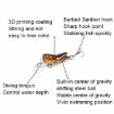 LB119 Grasshopper Bionic Painted Plastic Hard Bait (2-Pack) - 4