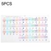 QT-005 5PCS Kids Piano Keyboard Color Stickers Instrument Accessories - 1