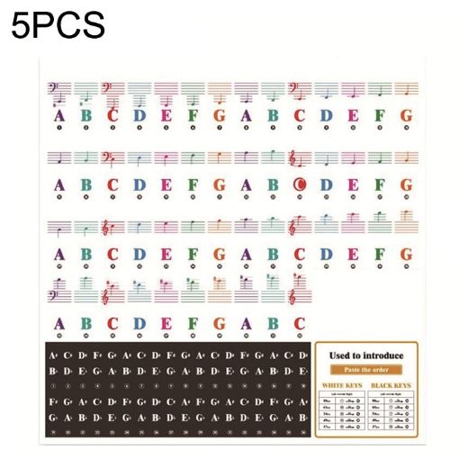 Children Piano Keyboard Stickers 5PCS - QT-005-A Accessories - 1