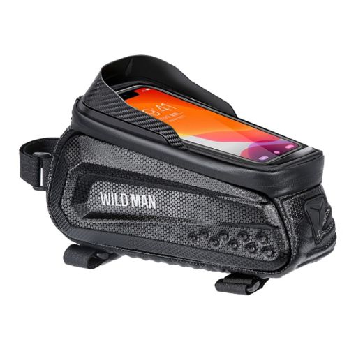 WILD MAN E10 1L Mountain Bike Hard Shell Front Beam Bag (Black) - 1