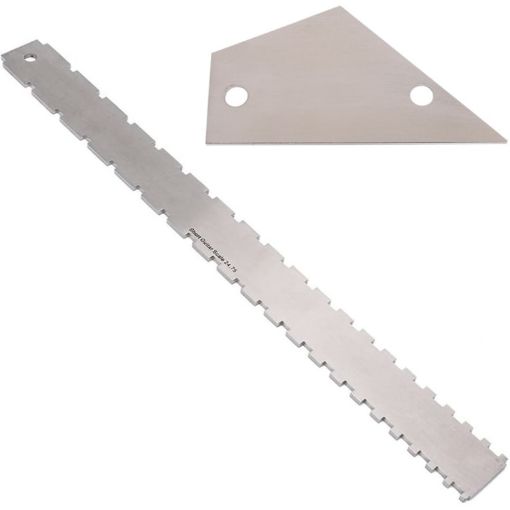 GNR3 Stainless Steel Bass Guitar Neck Ruler, Double Teeth+Leveling - 1