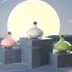 Astronaut Humidifier & Air Sprayer with Sunset Lights (Light Green) - 2
