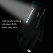 HUNTRANGE A022 Waterproof Touch Screen Riding Gloves, Large, Black - 4