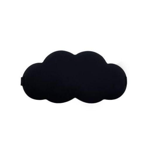 Ice Silk Memory Foam 3D Cloud Eye Mask for Sleep (Black) - 1