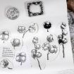 Vintage Botanical Clear Silicone Stamp Set - 5 PCS (Fireworks) - 4
