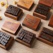 28PCS Vintage Wooden Alphabet & Number Stamps (Lowercase) Set - 2