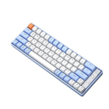 LANGTU GK65 65-Key Wireless/Bluetooth/Wired Mechanical Keyboard Sky Blue - 1