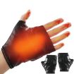 Adjustable Temperature Rechargeable Heated Half Finger Gloves, S (Pink) - 2