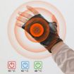 Adjustable Temperature Rechargeable Heated Half Finger Gloves, S (Pink) - 4
