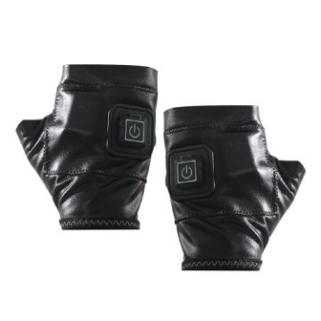 Adjustable Electric Heating Gloves, Rechargeable, Half Finger, Size S - 1