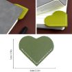 Heart Shaped Portable Mini Student Library PU Leather Bookmark - 3