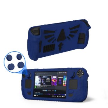 Silicone Non-slip Case with Holder for Steam Deck V V4-1 (Blue) - 1