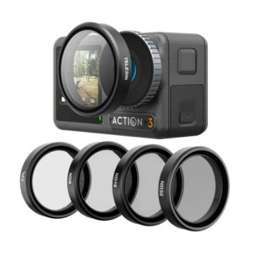 DJI OSMO Action 3/4 TELESIN ND CPL Filter Set (CPL+ND8/16/32) - 1