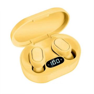 E7s Waterproof TWS Bluetooth 5.0 Sports In-Ear Headphones (Yellow) - 1