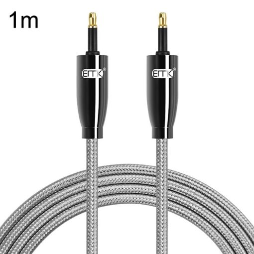 EMK QH4.0 Mini Toslink 3.5mm SPDIF Optical Cable 1m (Black) - 1