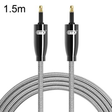 EMK QH4.0 Mini Toslink 3.5mm SPDIF Audio Cable, 1.5m, Black - 1