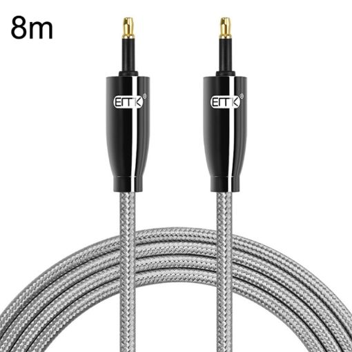 EMK QH4.0 Mini Toslink 3.5mm SPDIF Fiber Optic Audio Cable 8m - 1