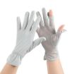 Summer Thin Anti-UV Ice Silk Fishing Gloves, Free Size, Smoke Gray - 1