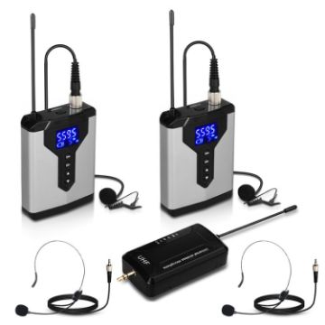 Q6 1 Drag 2 Wireless Lavalier USB Microphone for Recording Live - 1