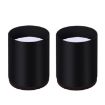 Set of 2 Round Black Carbon Steel Heightening Foot Pads 4x5cm - 1