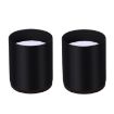 2pcs Furniture Carbon Steel Heightening Pads, Round 6x5cm (Black) - 1