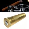Gold Metal Cigar Humidor Tube with Humidity Display - 1