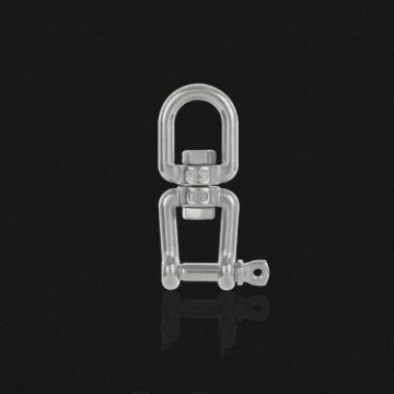 360 Rotating 8-Shaped Snap Ring Hook, M8 Type 304 Stainless Steel - 1