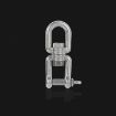 M10 304 Stainless Steel Swivel 360 8-Shaped Chain Snap Hook - 1