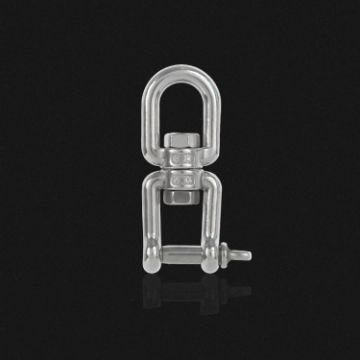 M10 304 Stainless Steel Swivel 360 8-Shaped Chain Snap Hook - 1