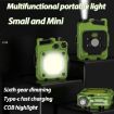 COB Flashlight USB Rechargeable Magnetic Keychain for Camping (Green) - 4