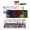 Ajazz K870T 87-Key RGB Mechanical Keyboard, Bluetooth/Wired, Black - 2