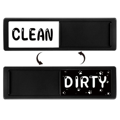 Black Cat Claw Double-Sided Clean Dirty Dishwasher Magnet Sign - 1