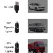 5W Car Rotatable Silent Fan F612 (24V Cigarette Lighter) - 4