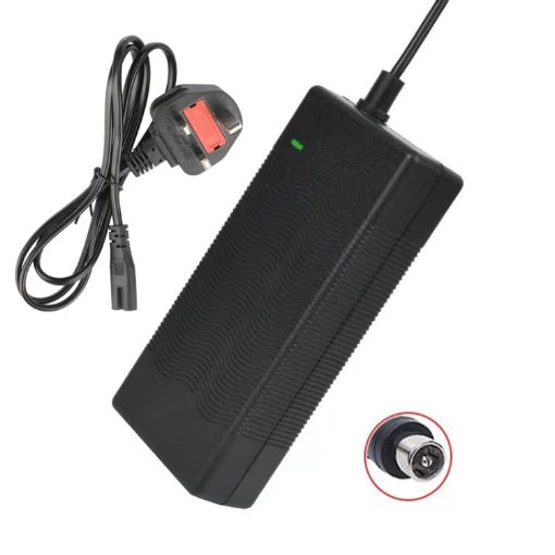 42V 2A Smart Charger for 36V Lithium Battery, UK Plug, Lotus Head - 1