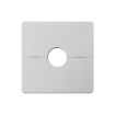 2.2cm Silver Square Cover Plug for Wall Hole Decoration - 1
