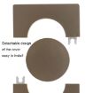 2.2cm Silver Square Cover Plug for Wall Hole Decoration - 4
