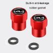 KIA KN Car Tire Valve Core Decorative Metal Caps, 3 Sets/12 Pcs (Red) - 4