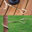 Portable Khaki Canopy Pole Hook Camping Light Hanger 22mm - 5
