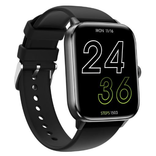Black Aluminum Blood Glucose Watch with Voice Assistant Music - 1