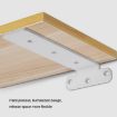 Triangular Bracket Bookshelf Partition, 5mm Thick, 150mm Black - 5