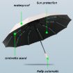 Mint Green 60 Bone Dual-use UV Sun & Rain Automatic Umbrella - 3