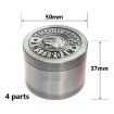 50mm Bulldog Zinc Alloy Tobacco Herb Grinder, 4-Layer Bronze - 3
