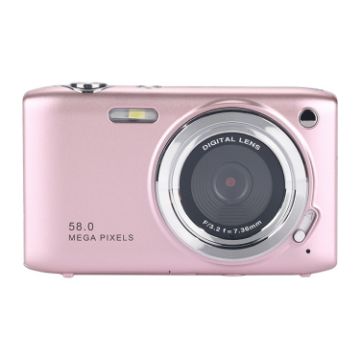2.88" IPS Screen HD Camera, 16X Zoom, Portable Rose Pink CCD Camera - 1