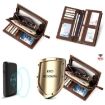 HUMERPAUL RFID Leather Wallet Long Men Brown Mobile Phone Holder - 6