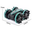 Amphibious Stunt RC Car: Double-Sided, 2.4G, Green Electric Toy - 3