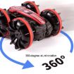 Amphibious Stunt RC Car: Double-Sided, 2.4G, Green Electric Toy - 6